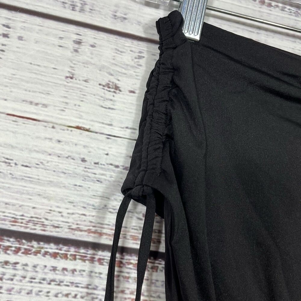 Trina Turk Swim Bottom Shirred Hi-waist Bikini Size 10 Black MSRP $94 - Picture 3 of 8